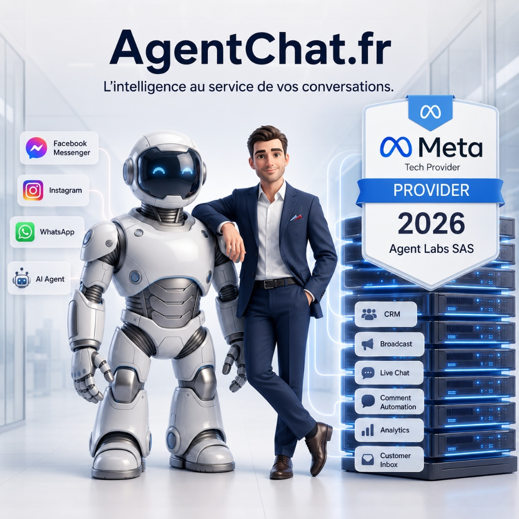 AgentChat Businessman & AI Robot Avatar